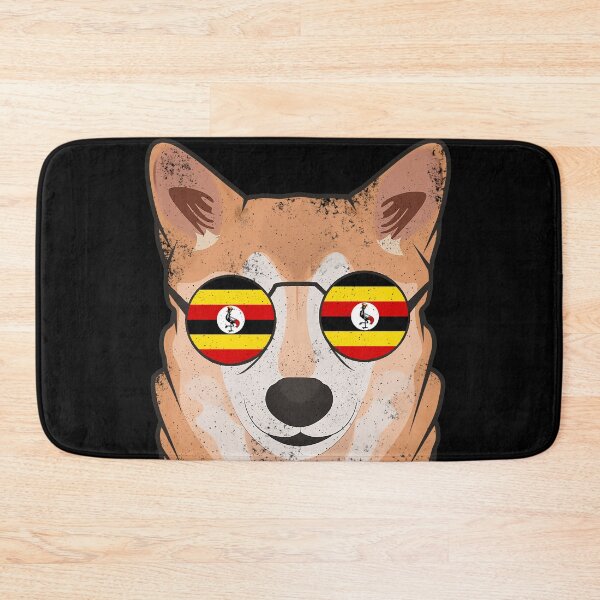 Item preview, Vintage Patriotic Shiba Inu Ugandan Flag designed and sold by feether-store.