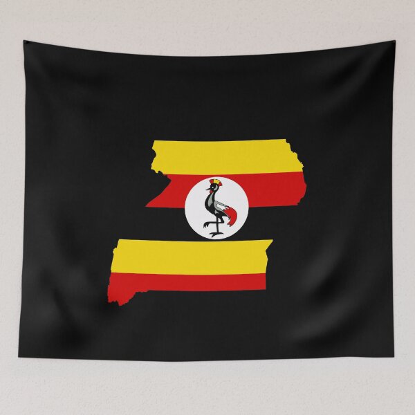 Item preview, Flag Map of Uganda  designed and sold by feether-store.