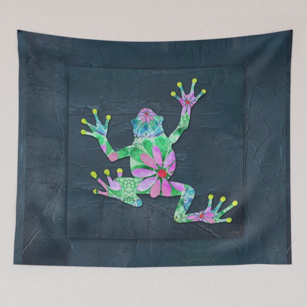 Item preview, Dancing Daisy Frog 3 Colorful Cute Art designed and sold by Sharon Cummings Art.
