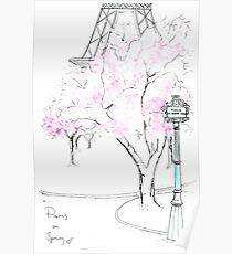 Paris in voller Blüte Poster