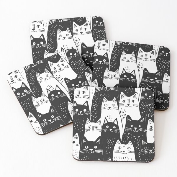 Item preview, Bicolor Cats Pattern designed and sold by Desfix.