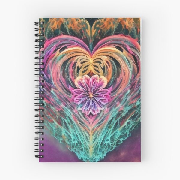 Item preview, Multi radiant heart, vibrant, spiral of colors, radiance of light, love, love designed and sold by artprint360.