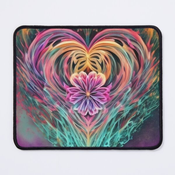 Item preview, Multi radiant heart, vibrant, spiral of colors, radiance of light, love, love designed and sold by artprint360.