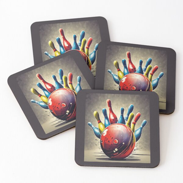 Item preview, "Strike Zone: Bowling Ball Against Pins" designed and sold by Artisticanvas.