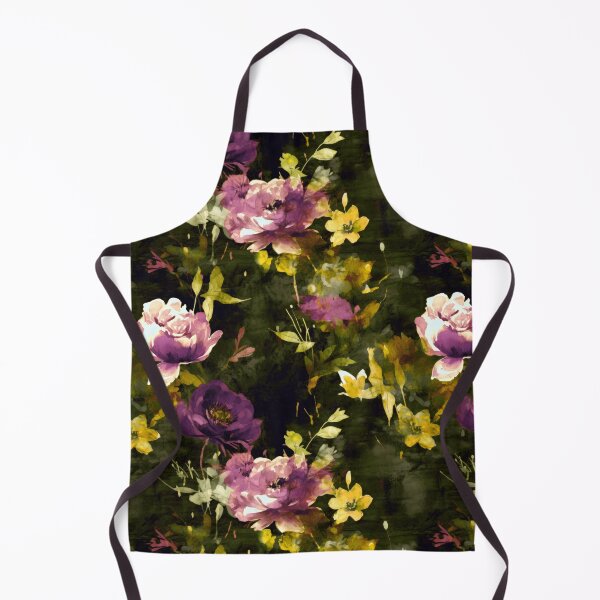 Item preview, Emma Rose - Dark Moody Floral | Fresh Violet and Lemongrass designed and sold by Aubergine Designs.