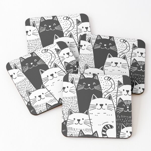 Item preview, Bicolor Cats Pattern designed and sold by Desfix.