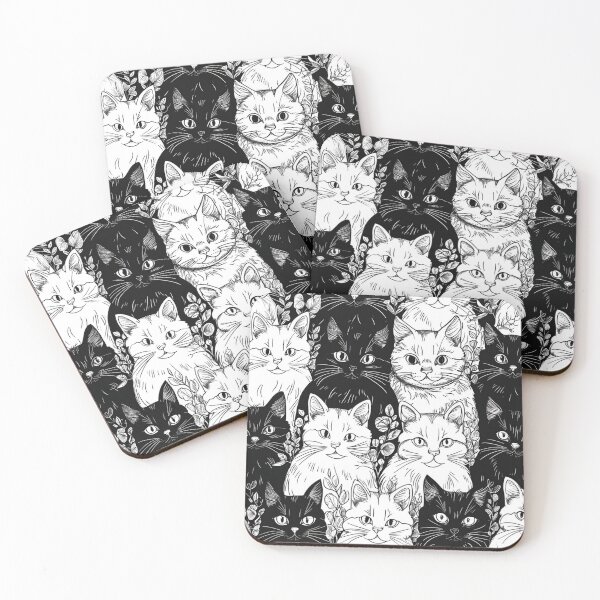 Item preview, Bicolor Cats Pattern designed and sold by Desfix.