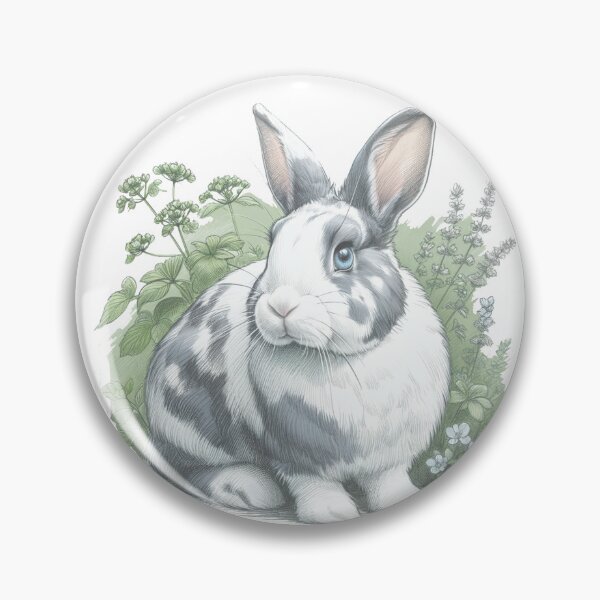 Artikelvorschau, Holländischer Hase (grau und weiß) entworfen und verkauft von Atelier-Selene.