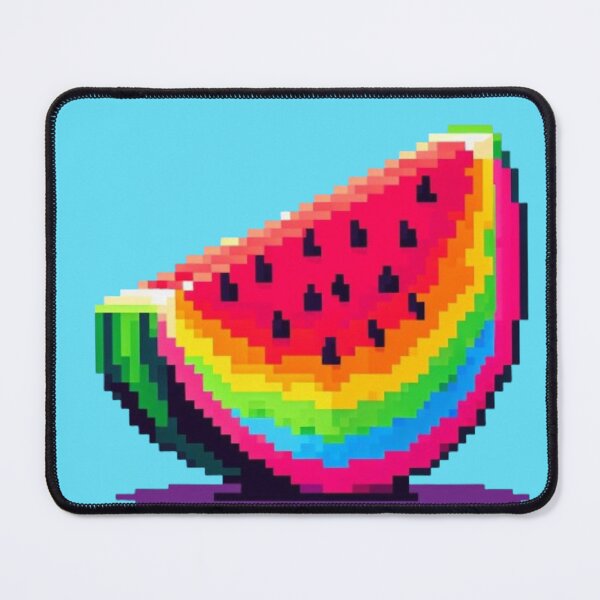 Item preview, Rainbow Watermelon Slice Pixel Art designed and sold by DakaPixelArt.