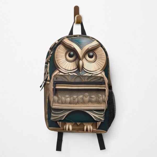 Item preview, Golden perched owl with tiny owls in bas-relief designed and sold by eatmorvelopator.