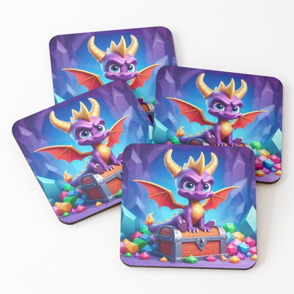 Item preview, Chibi Spyro's Hoard - Adorable Guardian of Gemstone Treasure designed and sold by MnDShirts.