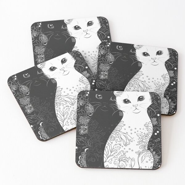 Item preview, Bicolor Cats Pattern designed and sold by Desfix.