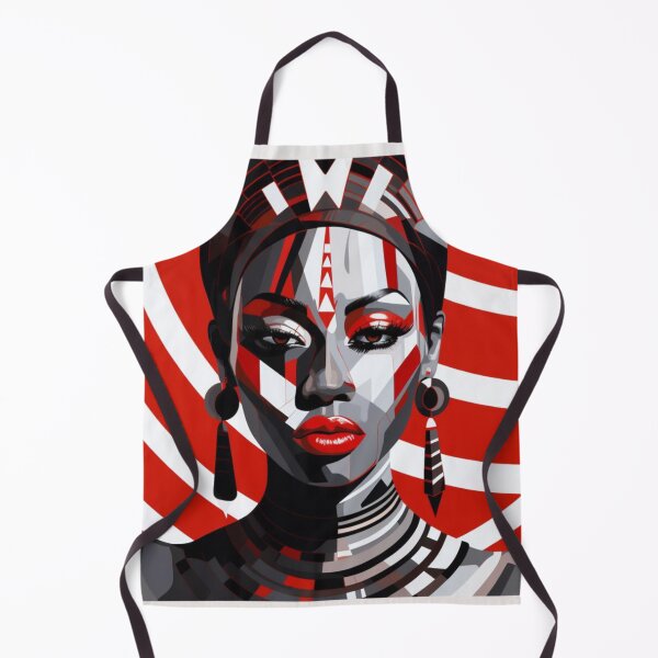 Item preview, WOMAN WORRIOR BLACK RED WHITE STRIPES ABSTRACT 9 designed and sold by justyna-s28.