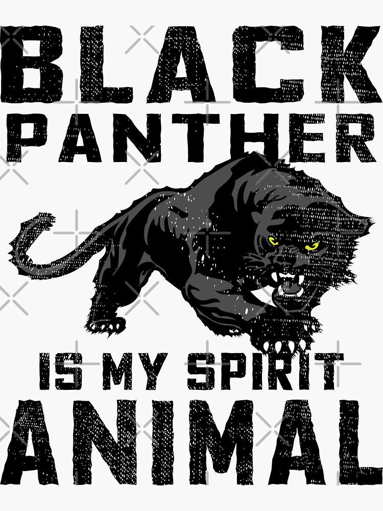 Thumbnail 3 of 3, Sticker, Vintage Black Panther Spirit Animal designed and sold by EthosWear.