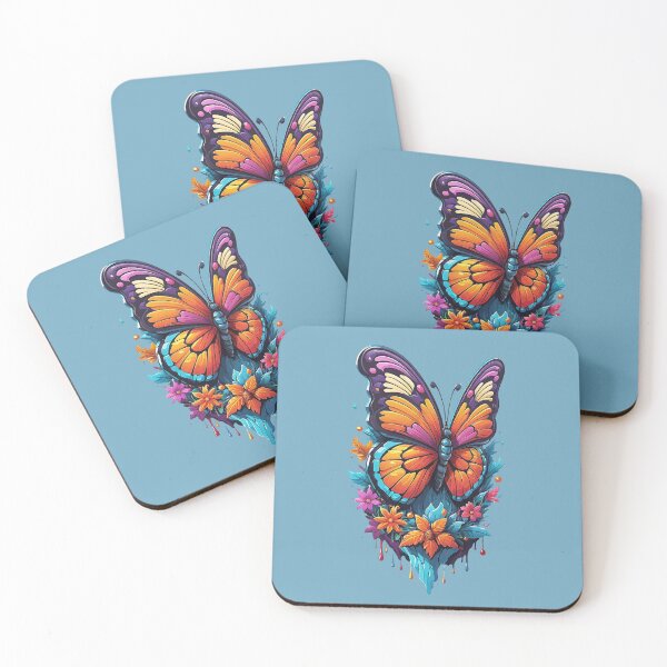 Item preview, Living 3D wonder: Shining butterfly on a sea of flowers designed and sold by Minpadesign.