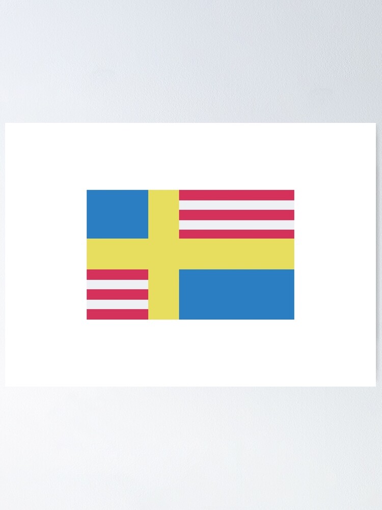 Sverige Usa Flag Poster By Wampa Stompa Redbubble