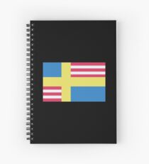 Sverige / USA Flag Spiral Notebook