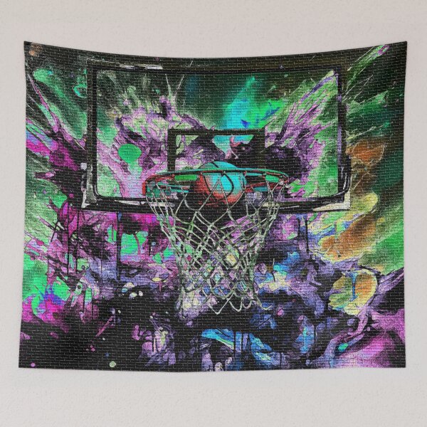 Item preview, Basketball Abstract Watercolor Brick Wall designed and sold by jendrip.