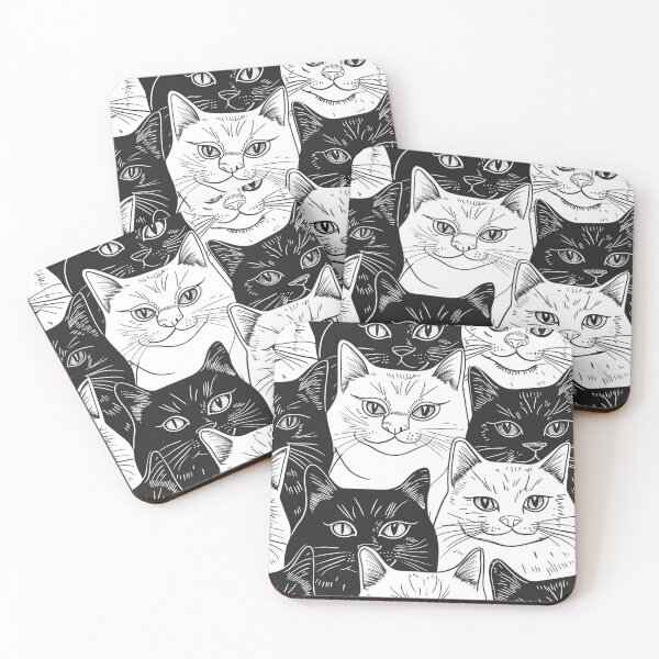 Item preview, Bicolor Cats Pattern designed and sold by Desfix.
