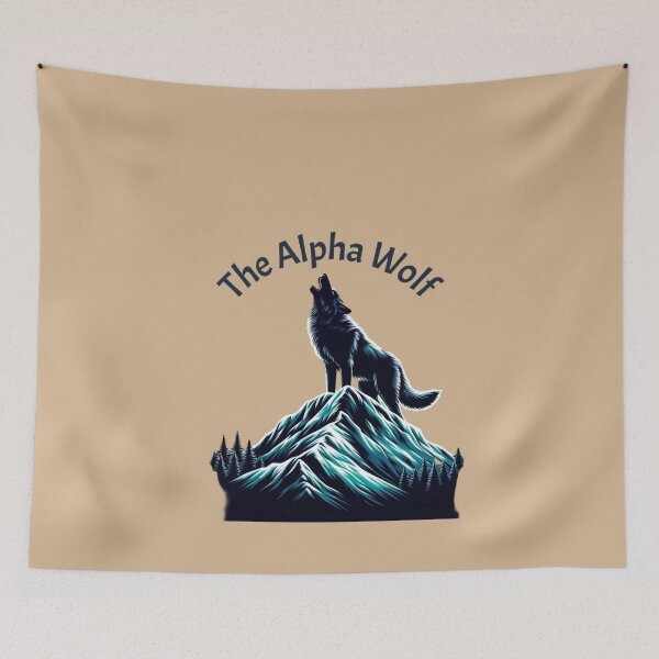 Item preview, "Majestic Alpha Wolf - Lone Wolf Howling on a Mountain" designed and sold by ChromaticBlend.