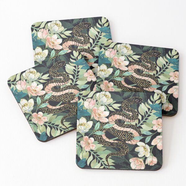Aperçu de l'œuvre Serpent floral métallisé créée et vendue par spacefrogdesign.