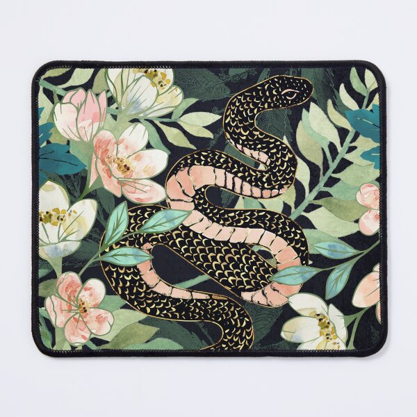 Item preview, Metallic Floral Snake designed and sold by spacefrogdesign.
