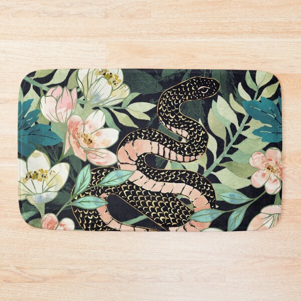 Item preview, Metallic Floral Snake designed and sold by spacefrogdesign.