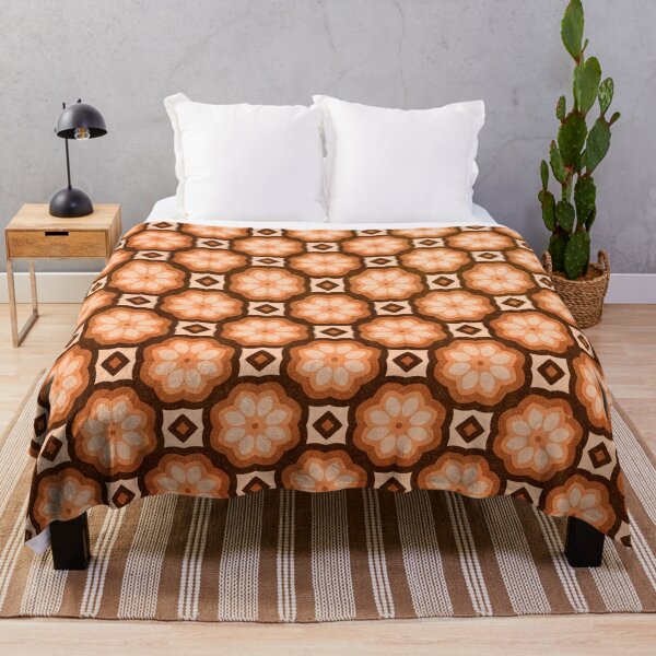 Item preview, Terracotta Floral Tile designed and sold by Diana377.