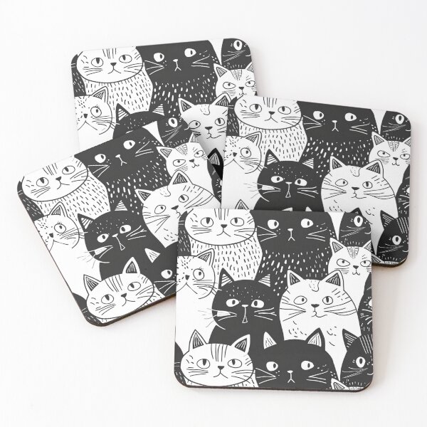 Item preview, Bicolor Cats Pattern designed and sold by Desfix.