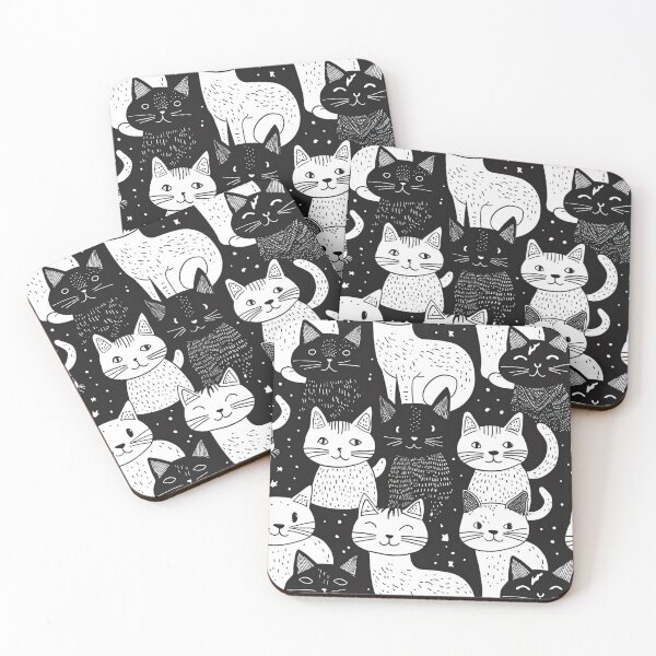 Item preview, Bicolor Cats Pattern designed and sold by Desfix.