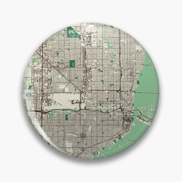 Artikelvorschau, Miami-Straßenkarte entworfen und verkauft von mapsbymo.