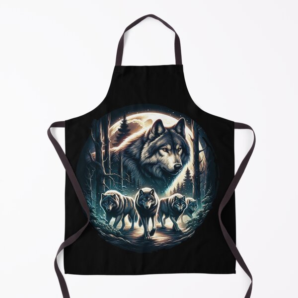 Item preview, "Moonlit Pack - Alpha Wolf and Family on a Forest Hunt" designed and sold by ChromaticBlend.