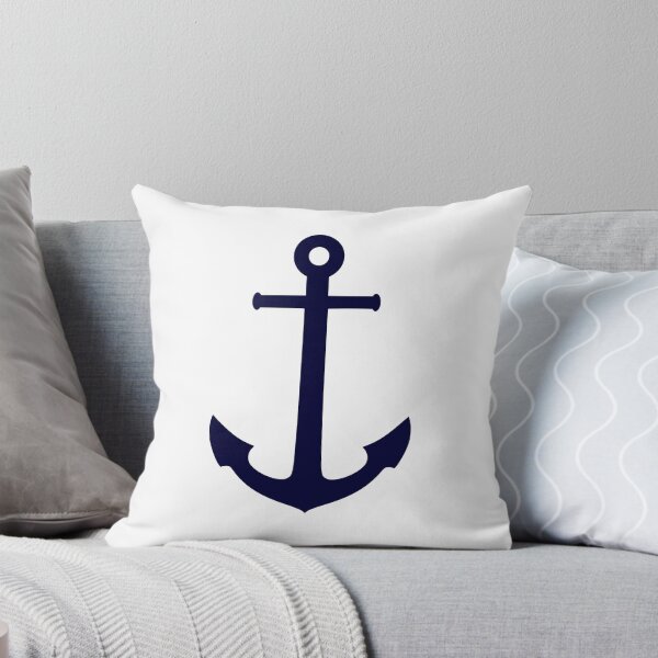 Item preview, Navy Blue Anchor On White designed and sold by rewstudio.