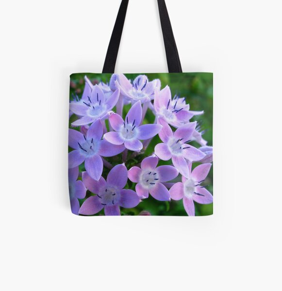 Purple Pentas All Over Print Tote Bag