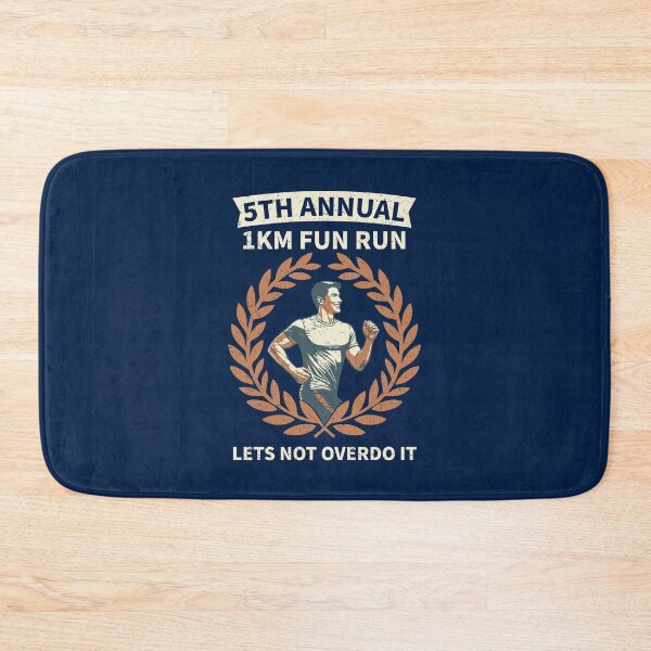 Item preview, 5th Annual 1km Fun Run Lets Not Overdo It | Funny Vintage Running designed and sold by d247.