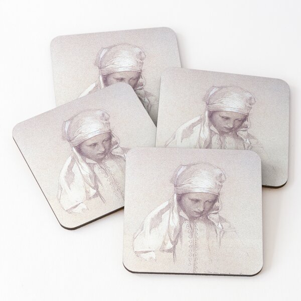 Item preview, Portrait of a girl, by Alphonse Mucha. HIGH DEFINITION designed and sold by MINDTHECHERRY.