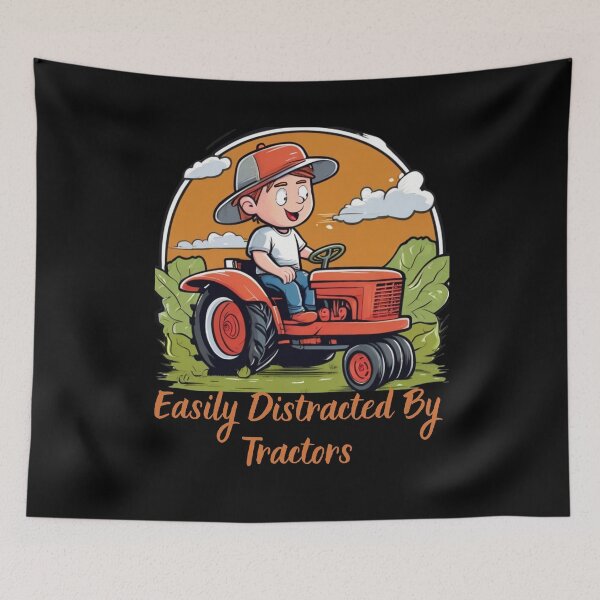 Item preview, Easily Distracted By Tractors designed and sold by ReyhansArtWorld.