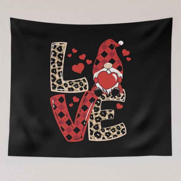 Item preview, Gnome Valentine Love Leopard Flannel  - Valentine's Day  designed and sold by Smix Pixels.