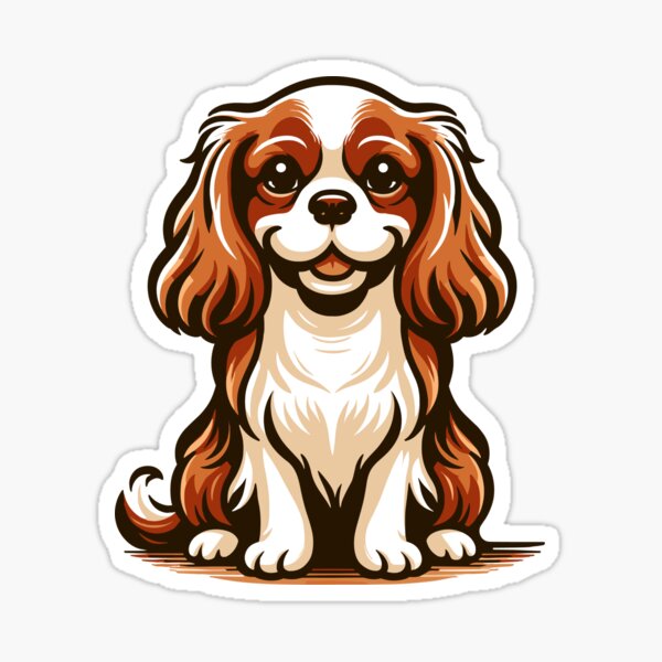 Item preview, Cavalier King Charles Spaniel  the Blenheim (brown and white) color 2 designed and sold by SteadyRolling.