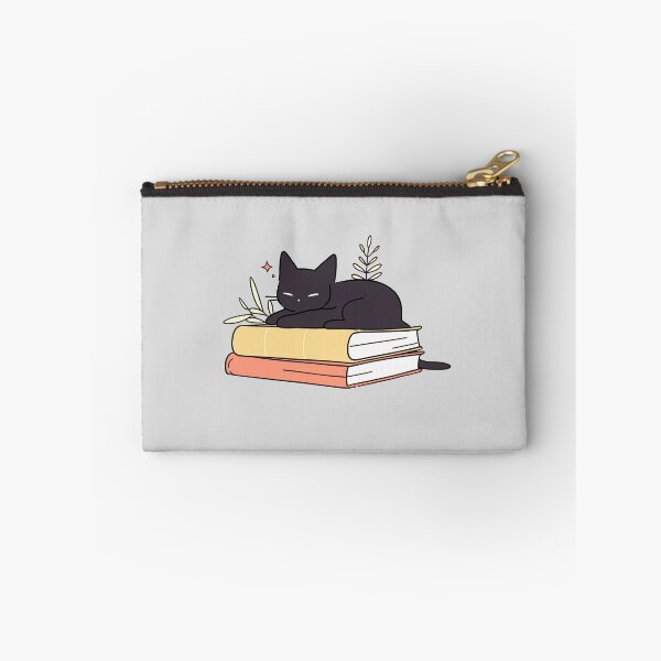 Item preview, black Cat sleeping on the Books designed and sold by PandaKunst.