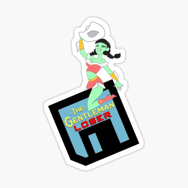 Item preview, The Gentleman Loser Bar Sticker designed and sold by patrickjevans.