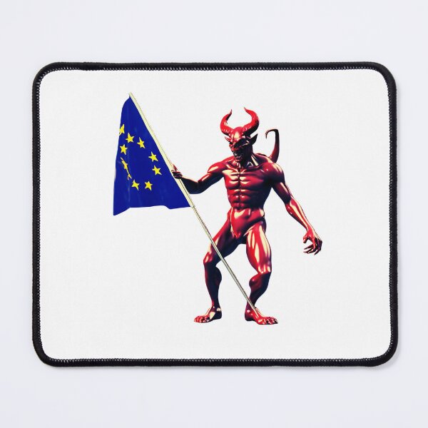 Item preview, Devil with a eu Flag Next Exit White designed and sold by Aquillashop.