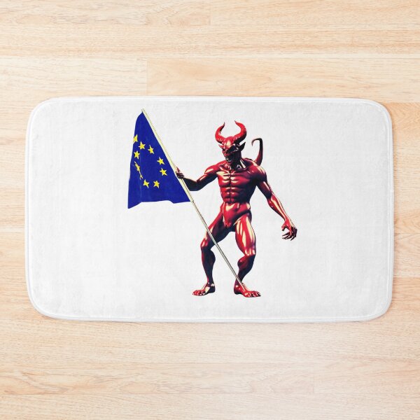 Item preview, Devil with a eu Flag Next Exit White designed and sold by Aquillashop.