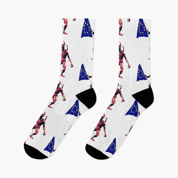 Item preview, Devil with a eu Flag Next Exit White designed and sold by Aquillashop.
