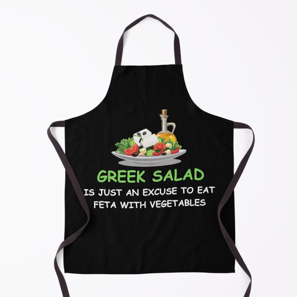 Aperçu de l'œuvre Salade grecque et feta Citation drôle - Cuisine grecque créée et vendue par wholigans.