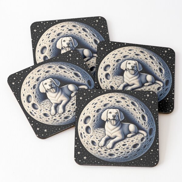 Item preview, A dog in the moon- Illusion designed and sold by AI-ArtOfScience.