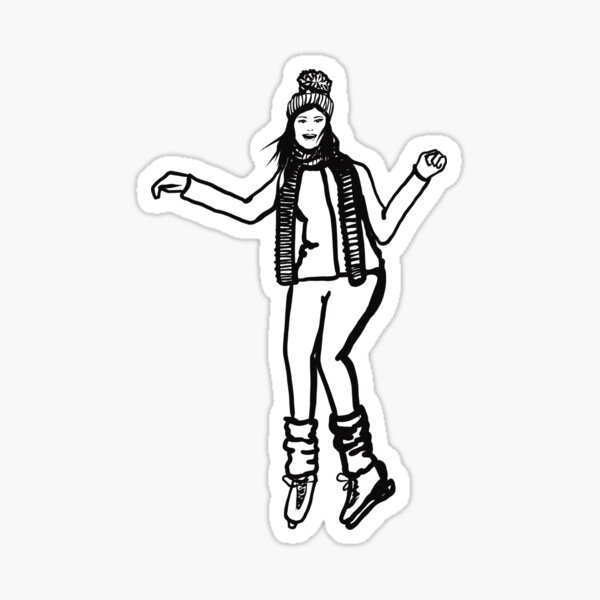 Item preview, Happy girl enjoys ice skating designed and sold by Fauraarts.