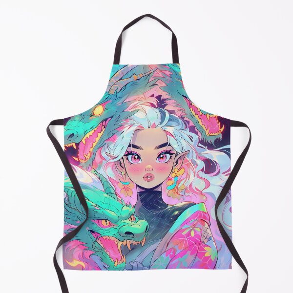 Item preview, Mythical Fantasy Anime Girl and Dragons designed and sold by bubblegoth.