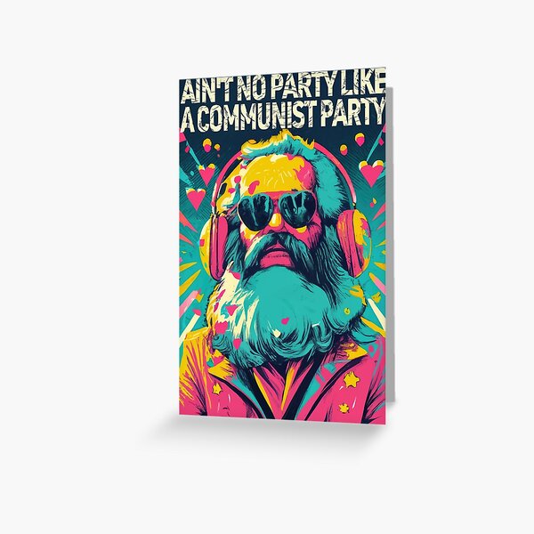 Item preview, Es gibt keine Partei wie eine Kommunistische Partei, lustiger DJ Karl Marx, Kommunist, Propagandawitz designed and sold by PrintShangri-La.