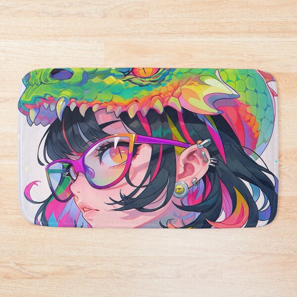 Item preview, Vibrant Rainbow Dragon Anime Girl designed and sold by bubblegoth.